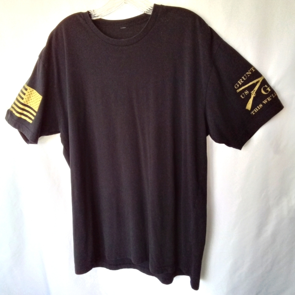 Blank Gunt Style Black Shirt Size XL